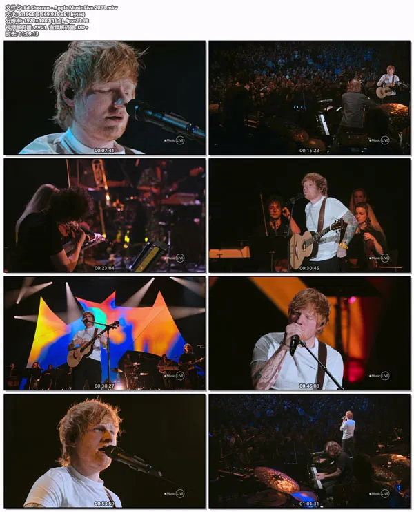 [艾德·希兰 Ed Sheeran – Apple Music Live 2023][1080P HDTV MKV][5.18GB][百度网盘]