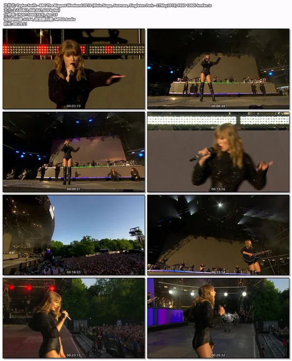 [泰勒·斯威夫特 Taylor Swift – BBC The Biggest Weekend 2018 (Main Stage, Swansea, Singleton Park – 27May2018)][HDTV TS][3.22GB][百度网盘]