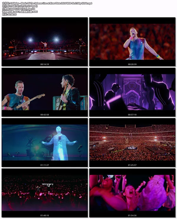 [酷玩乐团 Coldplay – Music Of The Spheres Live at River Plate 2024][2160p H264][WEB-DL MP4][13.7GB][百度网盘]