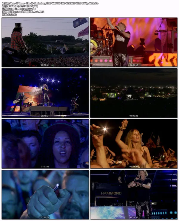 [枪与玫瑰 Guns N Roses – Live @ Glastonbury 2023][H265 4K 2160P][WEB-DL TS][31.4GB][百度网盘]