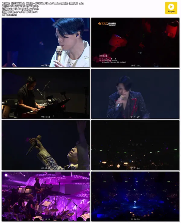 [张敬轩 – 2014 Hins Live in Passion 演唱会][BDrip MKV][14.9GB][百度网盘]