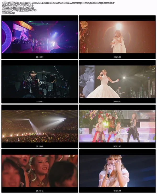 [浜崎步 – 2018.07.22 – ARENA TOUR 2018 ~POWER of MUSIC 20th Anniversary~][Remux MKV][33.2GB][百度网盘]