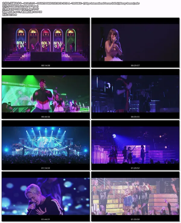 [浜崎あゆみ – 2018.12.31 – COUNTDOWN LIVE 2018-2019 A ~TROUBLE~][Remux MKV][33.2GB][百度网盘]
