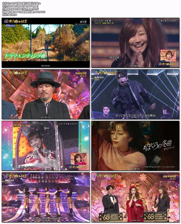 [2023年第65届日本唱片大赏][HDTV TS][26.9GB][百度网盘]