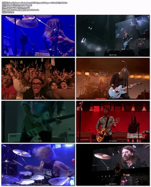 [喷火战机 Foo Fighters – Live At Glastonbury 2017][H264 1080i][HDTV TS][12.8GB][百度网盘]
