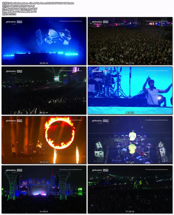 [烟鬼组合 The Chainsmokers – Live @ The Town 2023][H264 1080i HDTV MKV][5.39GB][百度网盘]