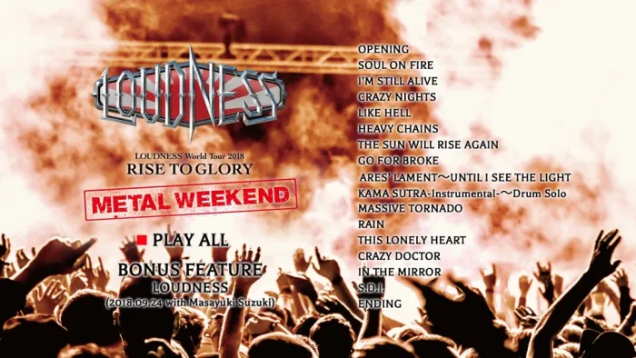 [BD日本演唱会][响度乐团 Loudness – World Tour 2018 Rise To Glory – Metal Weekend 2019][BDMV][21.7GB][百度网盘]