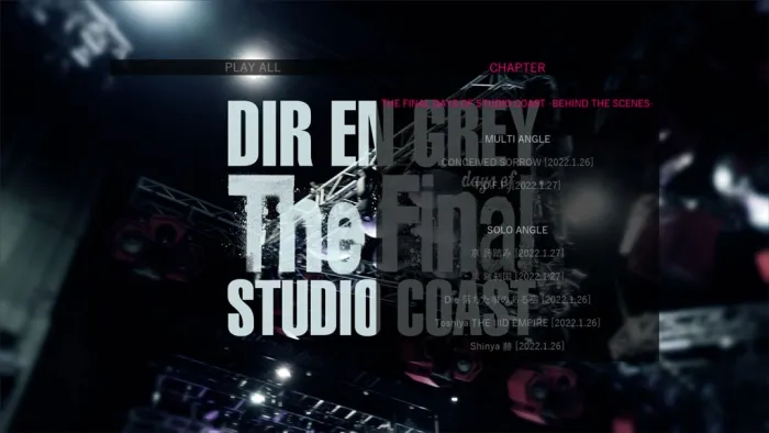 [DB日本演唱会][DIR EN GREY – THE FINAL DAYS OF STUDIO COAST 2022][BDISO 2BD][64.4GB][百度网盘]