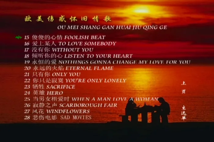 [DVD音乐专辑碟][群星 – 欧美伤感怀旧情歌 非原影][DVD-ISO][4.02G][百度网盘]