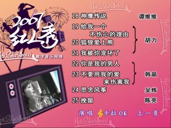 [DVD音乐专辑碟][群星 – 2007红人秀(金信子)][KTV][DVD-ISO][4.25G][百度网盘]