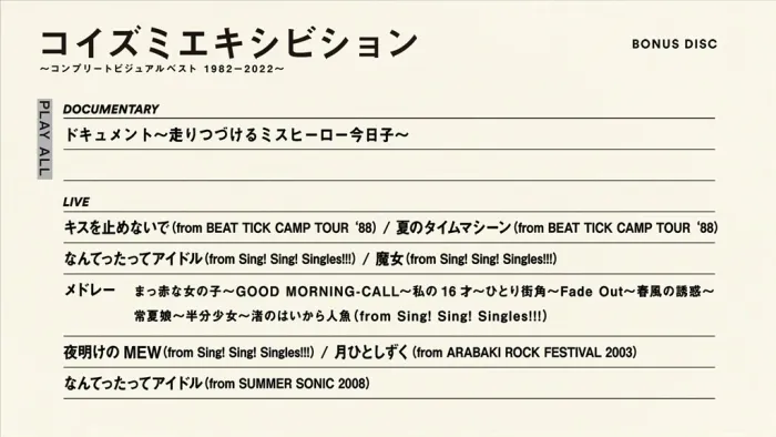 [BD日本演唱会][Kyoko Koizumi 小泉今日子 – コイズミエキシビション ~コンプリートビジュアルベスト1982-2022][BDISO 2BD][67.7GB][百度网盘]