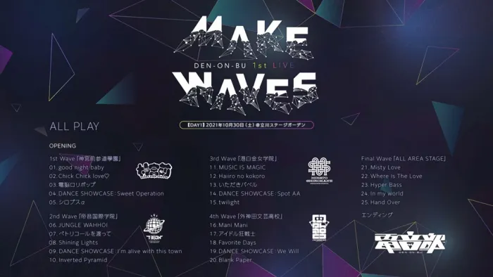 [BD日本演唱会][电音部 DEN ON BU 1st LIVE Make Waves 2021 1CD+3BD][BDMV 3BD][103GB][百度网盘]
