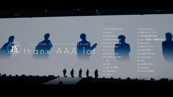 [BD日本演唱会][AAA DOME TOUR 15th ANNIVERSARY -thanx AAA lot- 2022][BDISO 4BD][96.7GB][百度网盘]
