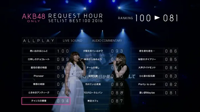 [BD日本演唱会][AKB48单独 Request Hour Setlist Best 100 2016 – AKB48単独リクエストアワー セットリストベスト100 2016][BDISO 6BD][183G][百度网盘]
