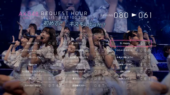 [BD日本演唱会][AKB48单独 Request Hour Setlist Best 100 2016 – AKB48単独リクエストアワー セットリストベスト100 2016][BDISO 6BD][183G][百度网盘]