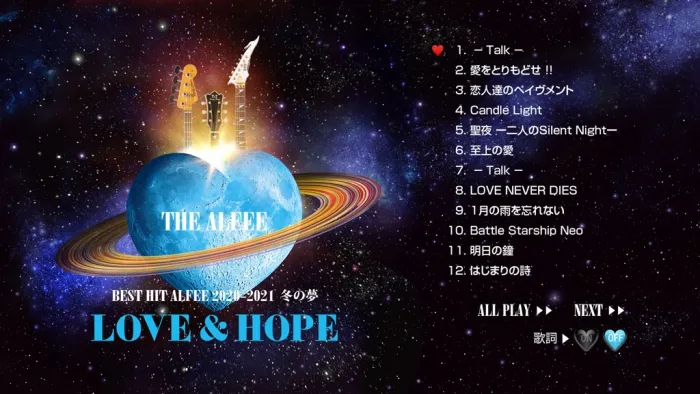 [BD日本演唱会][THE ALFEE – BEST HIT ALFEE 2020-2021 LOVE&HOPE 秋の梦 冬の梦 2021][BDISO 2BD][65.1G][百度网盘]