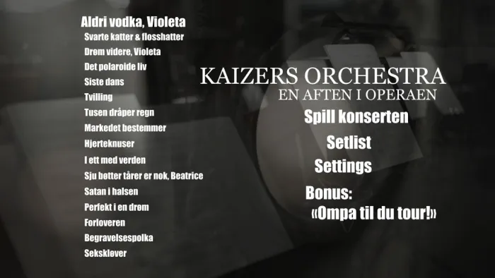 [BD欧美演唱会][Kaizers Orchestra – En Aften I Operaen 2013][BDMV][23G][百度网盘]