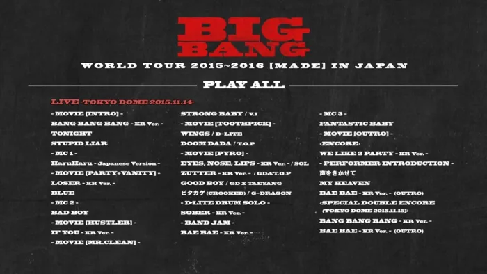 [BD日本演唱会][BIGBANG WORLD TOUR 2015-2016 MADE IN JAPAN 2015首场][ISO][79.4G][百度网盘]