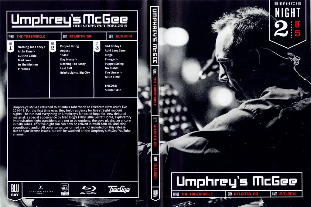 [BD欧美演唱会][Umphrey s McGee TourGigs Collection – New Years Run 2014-2015 – The Tabernacle Atlanta GA December 30-31, 2014 – January 1-3, 2015]BDMV][5BD 105G][百度网盘]