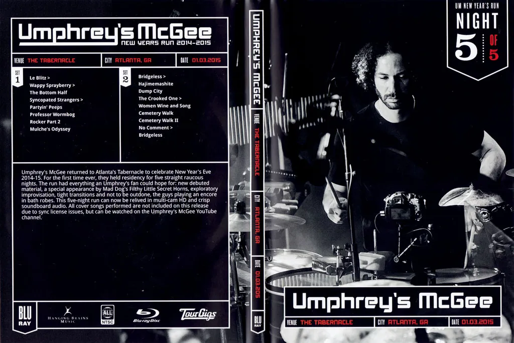 [BD欧美演唱会][Umphrey s McGee TourGigs Collection – New Years Run 2014-2015 – The Tabernacle Atlanta GA December 30-31, 2014 – January 1-3, 2015]BDMV][5BD 105G][百度网盘]