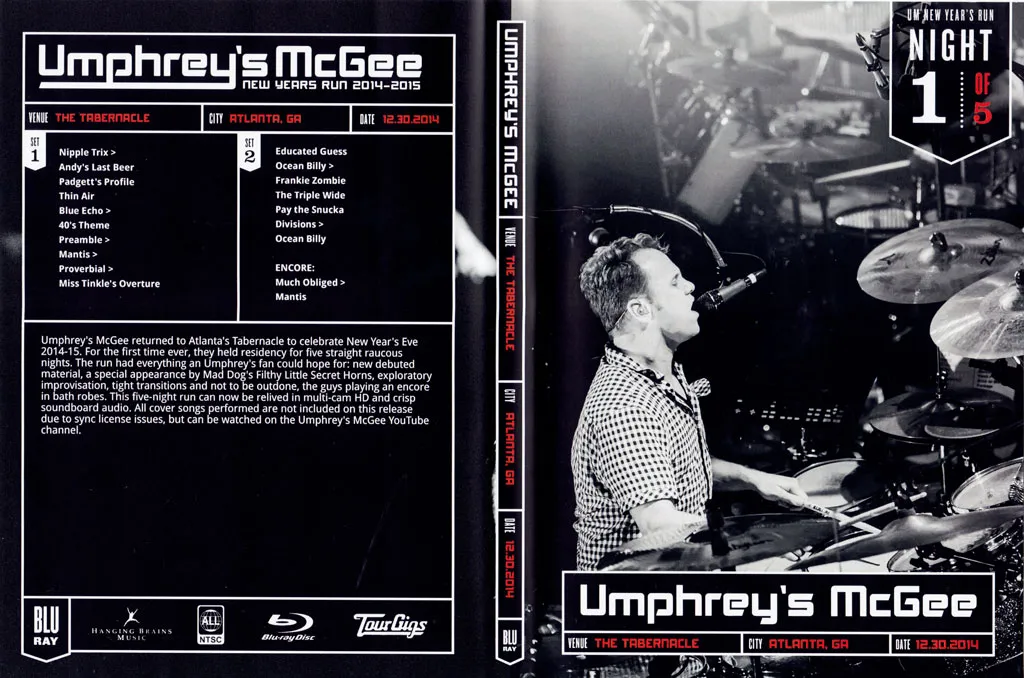 [BD欧美演唱会][Umphrey s McGee TourGigs Collection – New Years Run 2014-2015 – The Tabernacle Atlanta GA December 30-31, 2014 – January 1-3, 2015]BDMV][5BD 105G][百度网盘]