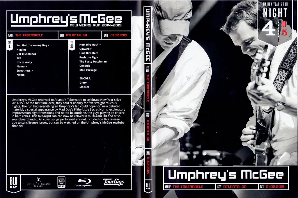 [BD欧美演唱会][Umphrey s McGee TourGigs Collection – New Years Run 2014-2015 – The Tabernacle Atlanta GA December 30-31, 2014 – January 1-3, 2015]BDMV][5BD 105G][百度网盘]