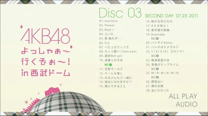 [BD日本演唱会][AKB48 Yossha~Ikuzo~! in Seibu Dome Concert 2011 日本埼玉西武巨蛋演唱会][BDMV][173G][百度网盘]