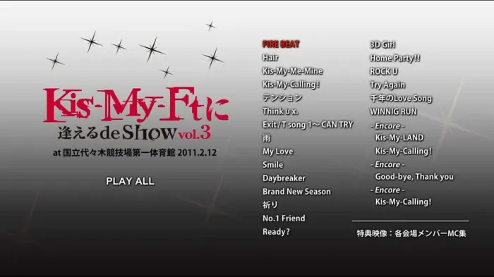 [BD日本演唱会][Kis-My-Ft2 Kis-My-Ft2 相逢 de Show vol.3 at 代代木 2011.02.12 日本演唱会][BDMV][37.7G][百度网盘]
