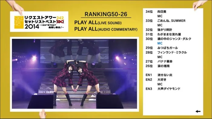 [BD日本演唱会][SKE48组合 SKE48 Request Hour Setlist Best 242 2014 乐曲年度选拔演唱会][BDMV 5BD][178G][百度网盘]