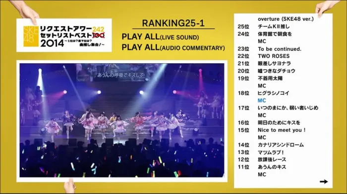 [BD日本演唱会][SKE48组合 SKE48 Request Hour Setlist Best 242 2014 乐曲年度选拔演唱会][BDMV 5BD][178G][百度网盘]